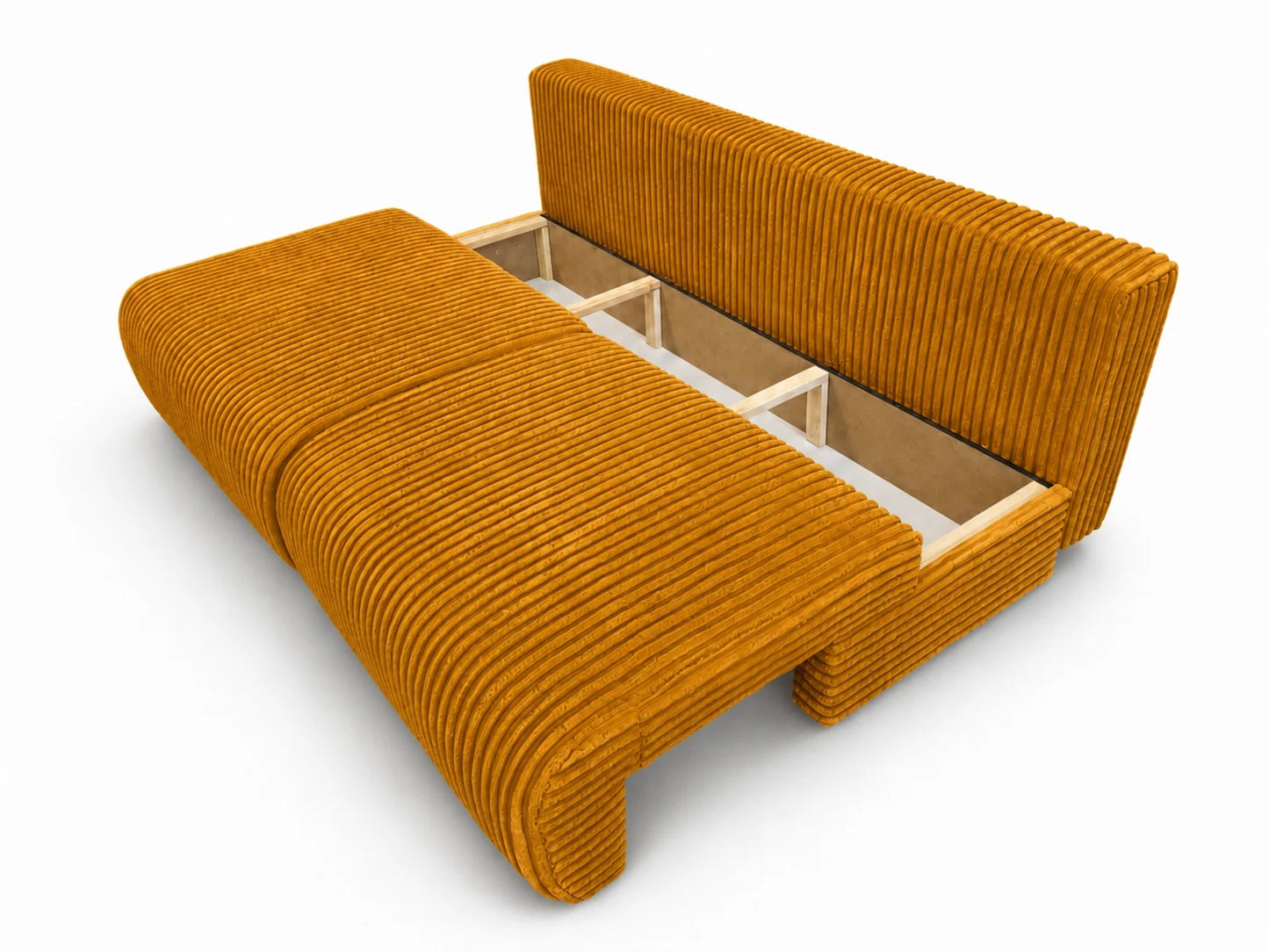 Sofa Loren 200 cm z funkcją spania – gruby sztruks Ambience