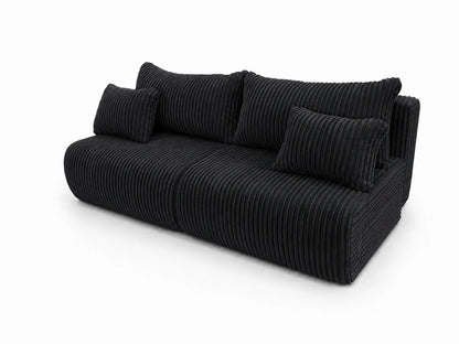 Sofa Loren 200 cm z funkcją spania – gruby sztruks Ambience