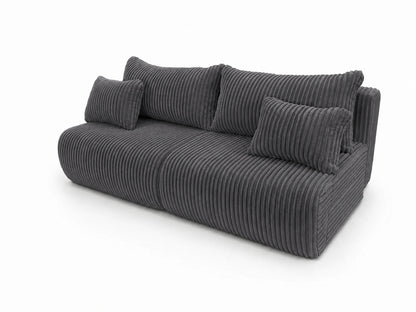 Sofa Loren 200 cm z funkcją spania – gruby sztruks Ambience