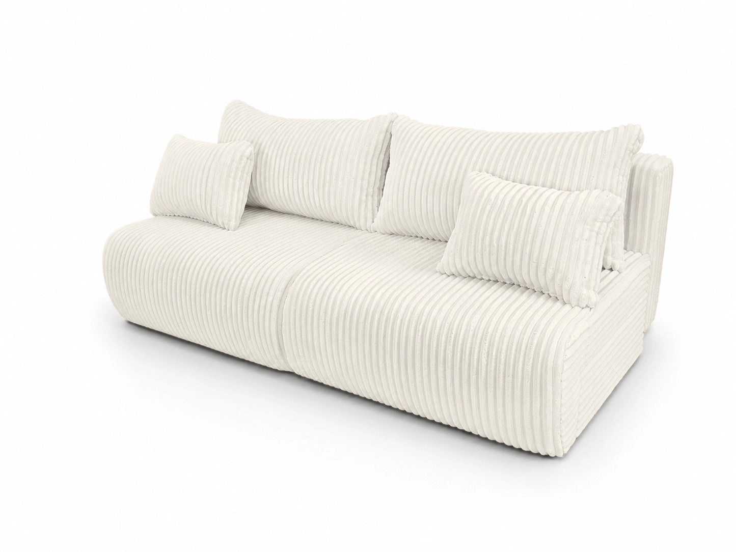 Sofa Loren 200 cm z funkcją spania – gruby sztruks Ambience