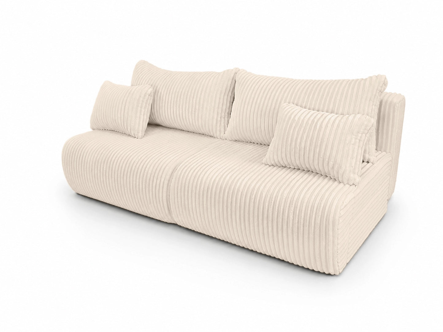 Sofa Loren 200 cm z funkcją spania – gruby sztruks Ambience