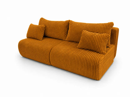 Sofa Loren 200 cm z funkcją spania – gruby sztruks Ambience