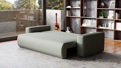 Sofa Loren 3-osobowa wolnostojąca – Onega łatwoczyszcząca, pojemnik, spanie
