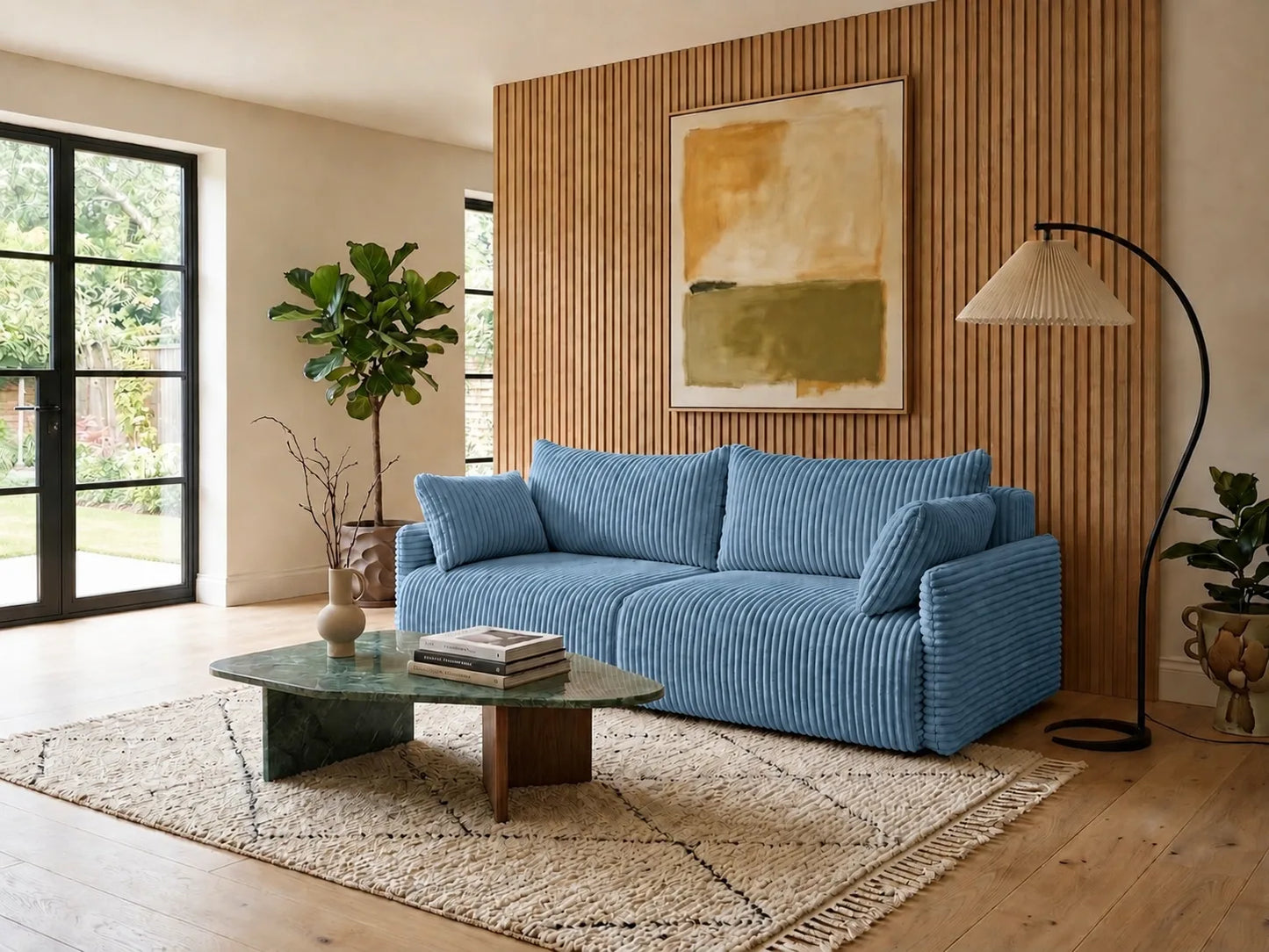 Sofa Lulu rozkładana z pojemnikiem na pościel – 220 cm
