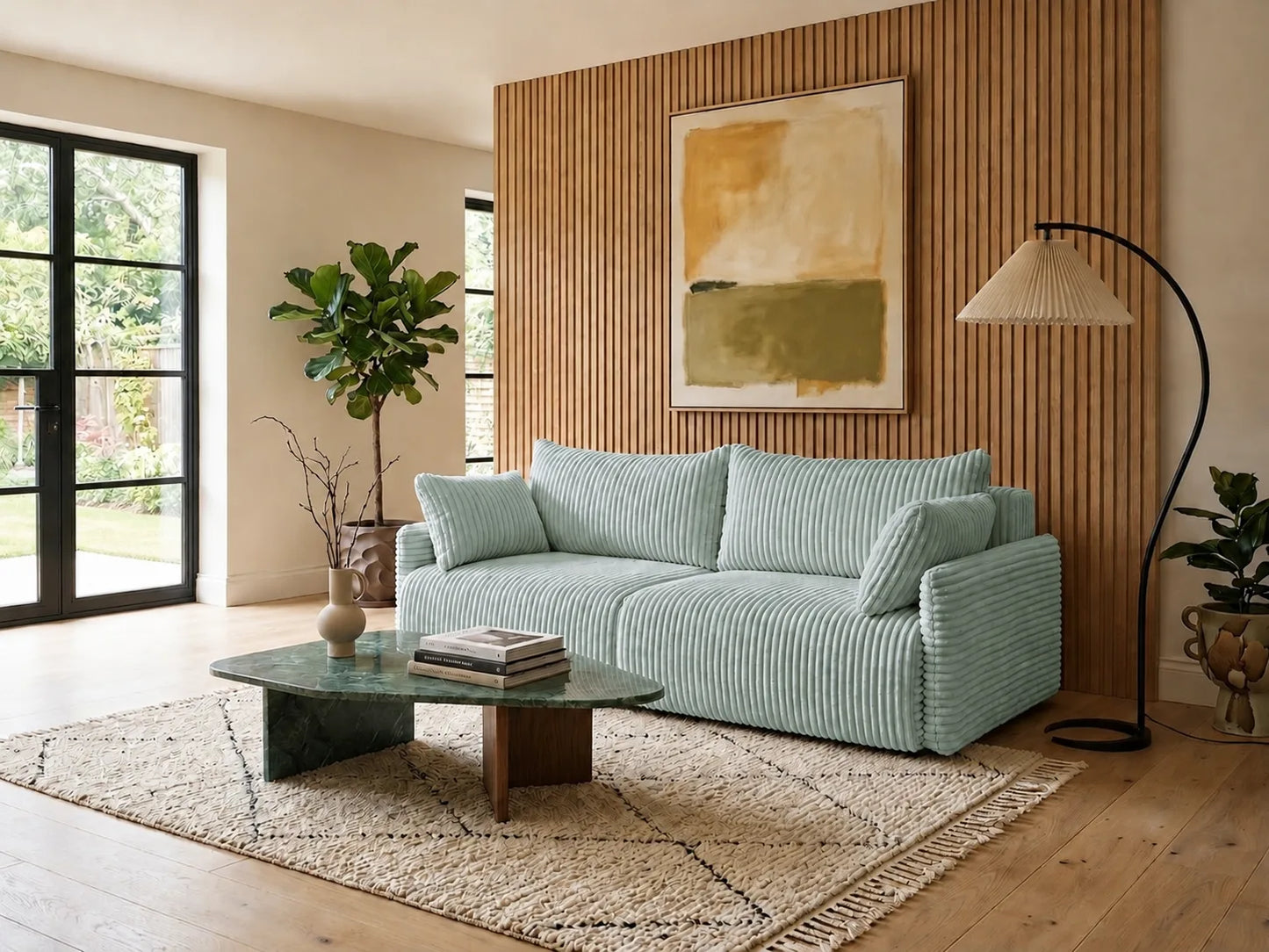 Sofa Lulu rozkładana z pojemnikiem na pościel – 220 cm