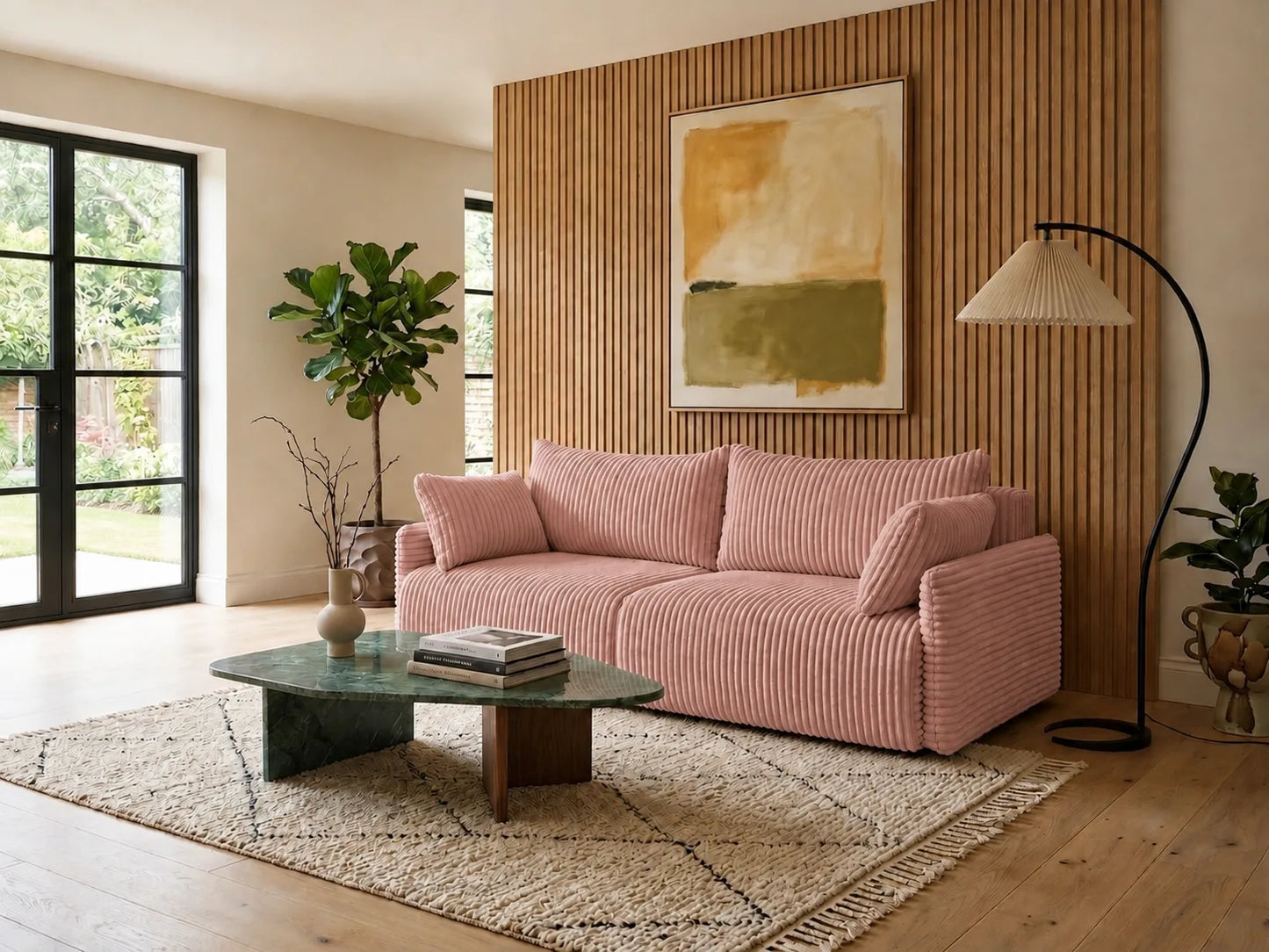 Sofa Lulu rozkładana z pojemnikiem na pościel – 220 cm