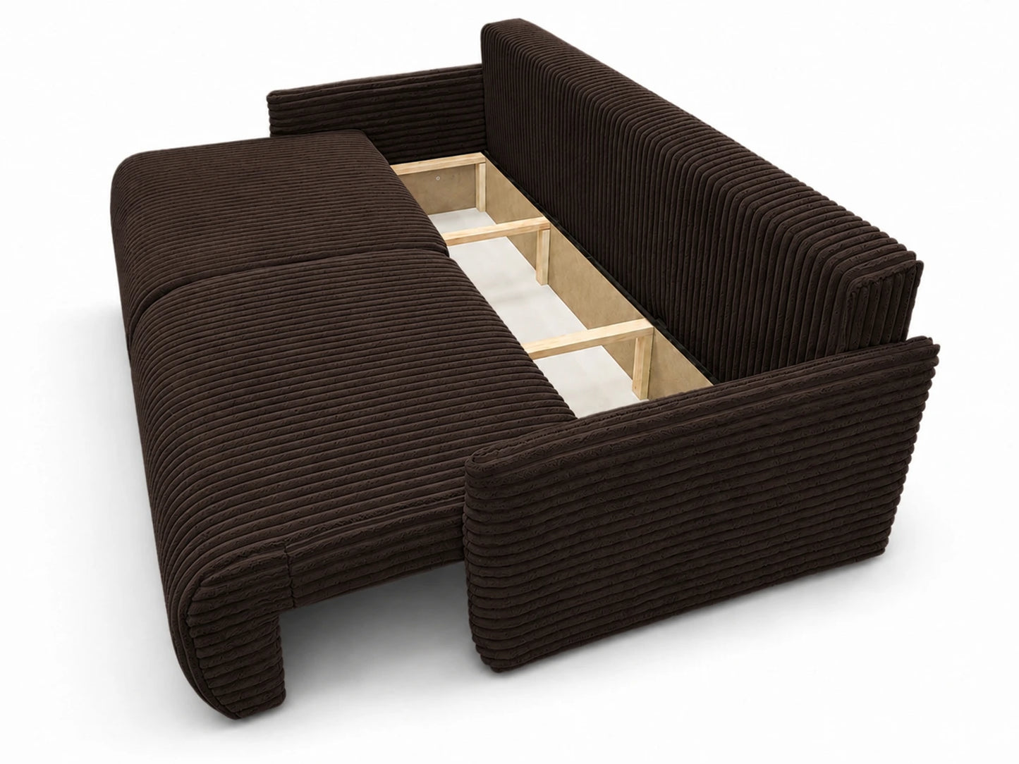 Sofa Lulu rozkładana z pojemnikiem na pościel – 220 cm