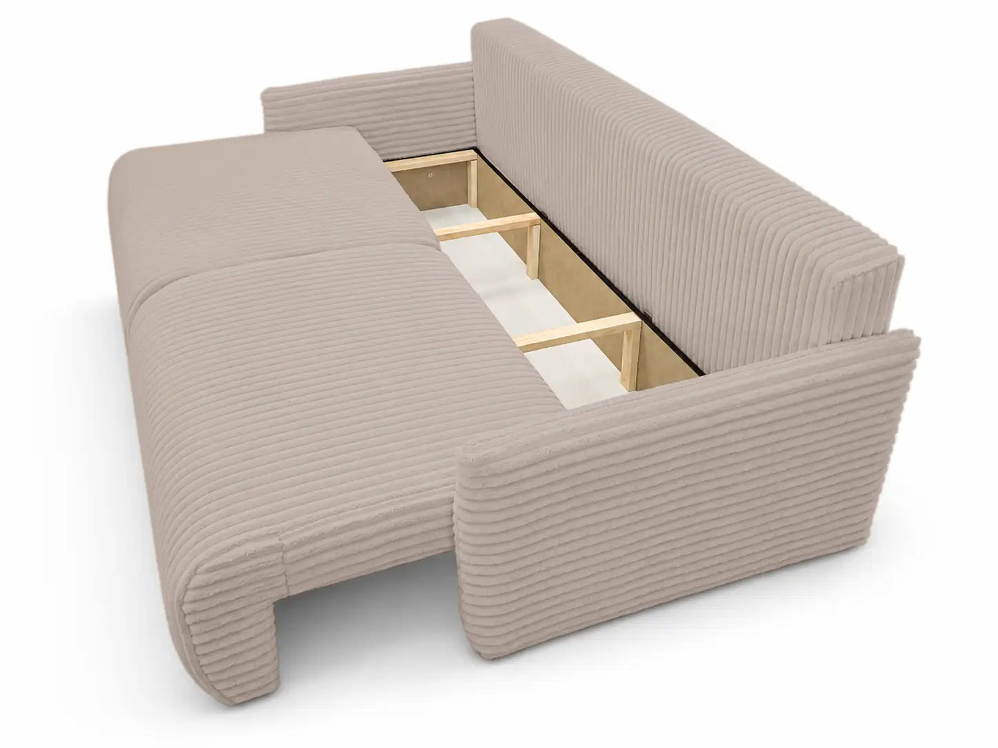 Sofa Lulu rozkładana z pojemnikiem na pościel – 220 cm