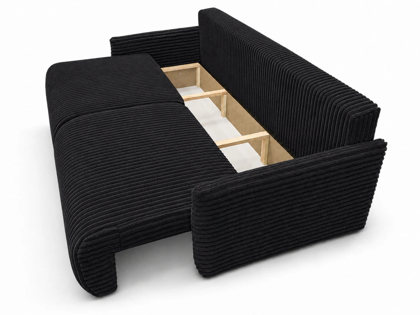 Sofa Lulu rozkładana z pojemnikiem na pościel – 220 cm