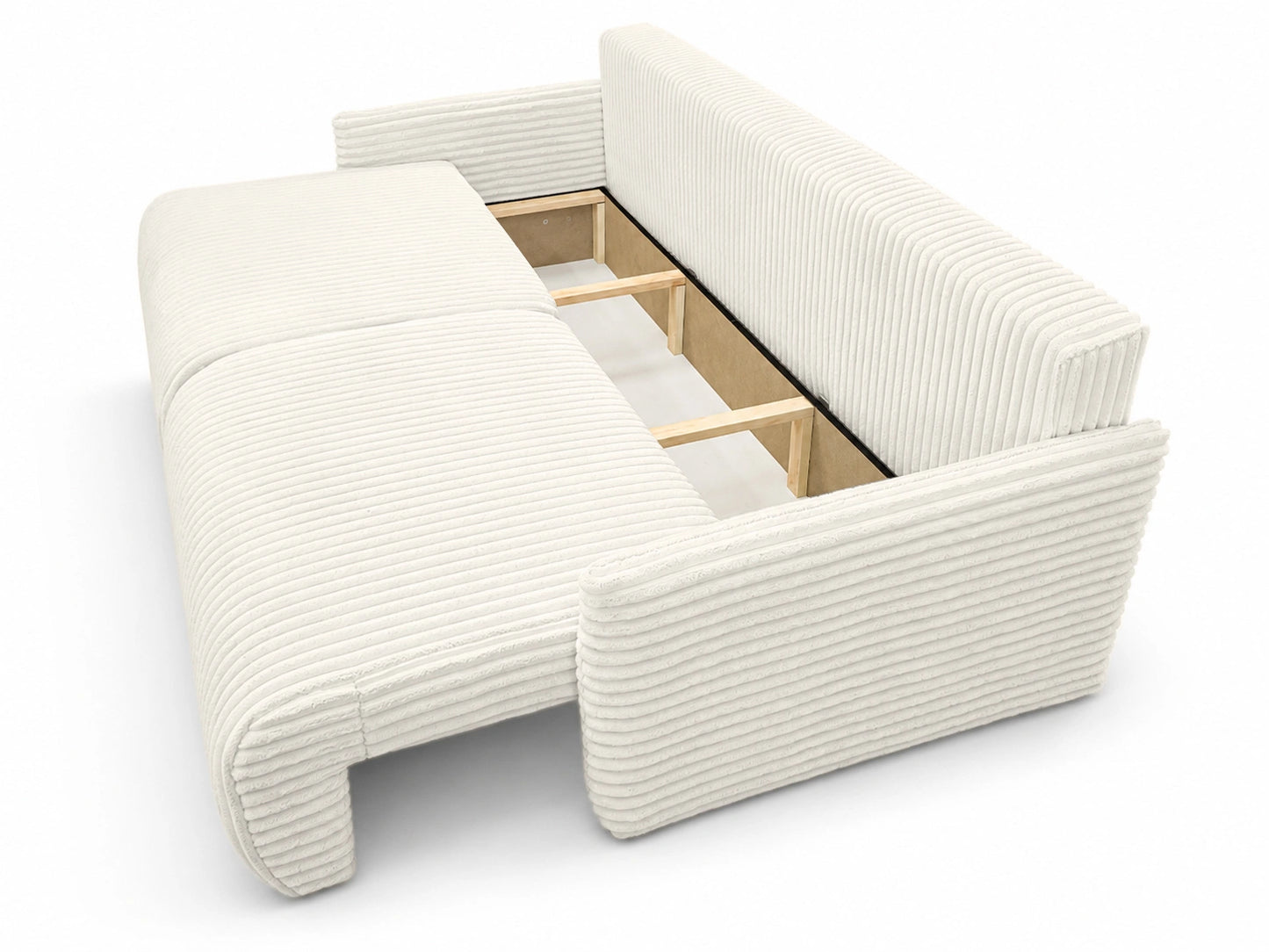 Sofa Lulu rozkładana z pojemnikiem na pościel – 220 cm
