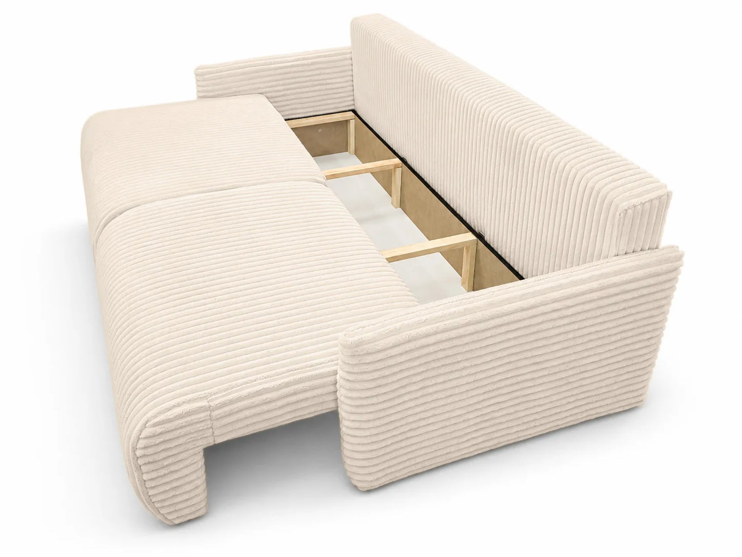 Sofa Lulu rozkładana z pojemnikiem na pościel – 220 cm