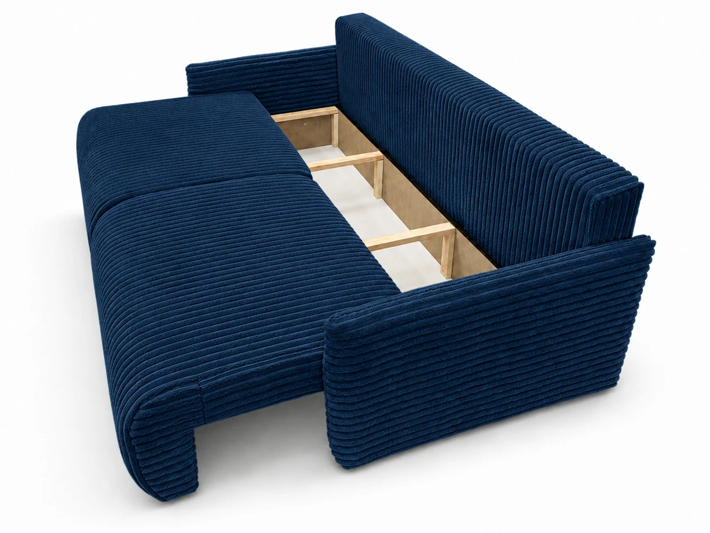 Sofa Lulu rozkładana z pojemnikiem na pościel – 220 cm