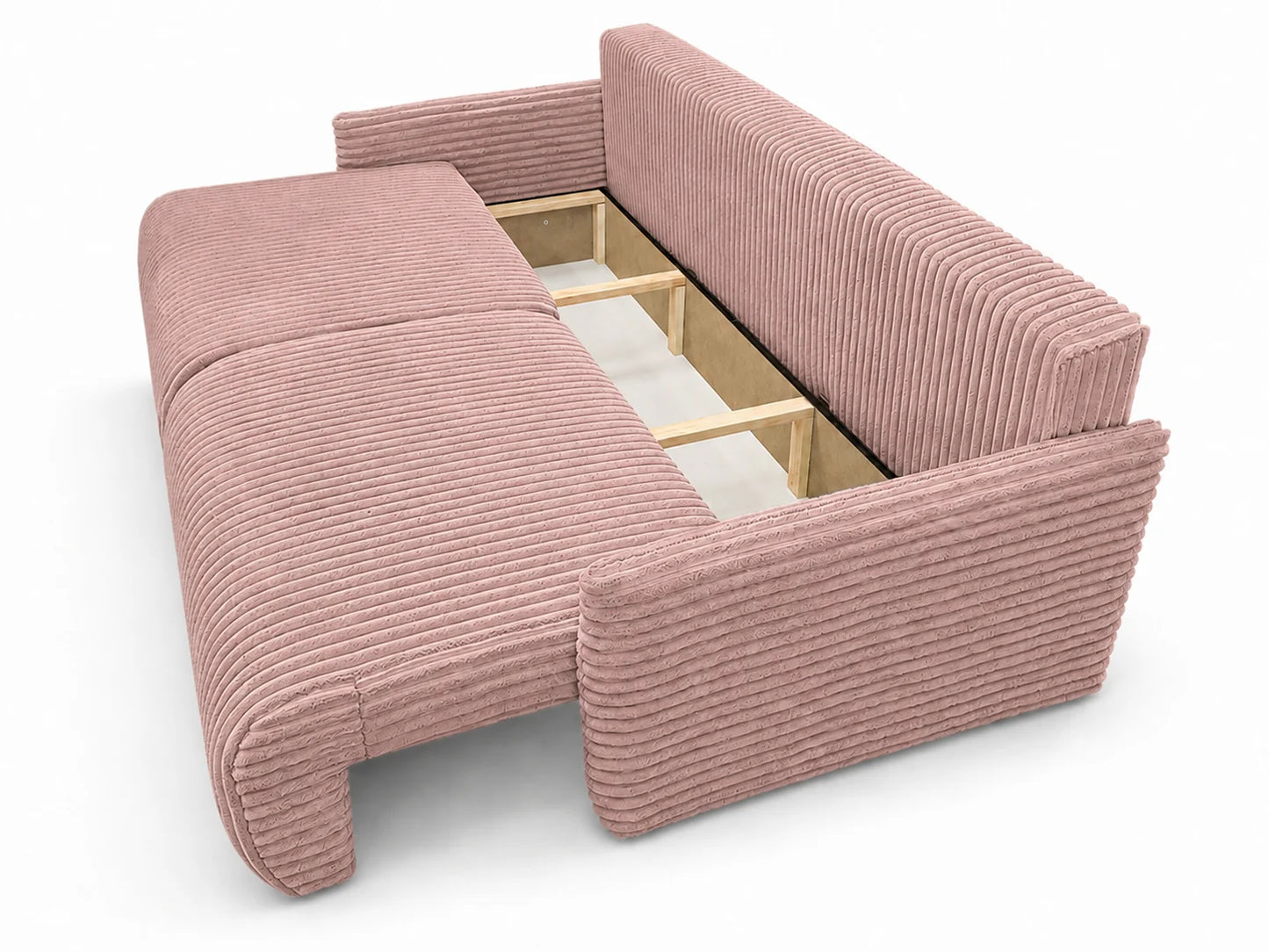 Sofa Lulu rozkładana z pojemnikiem na pościel – 220 cm