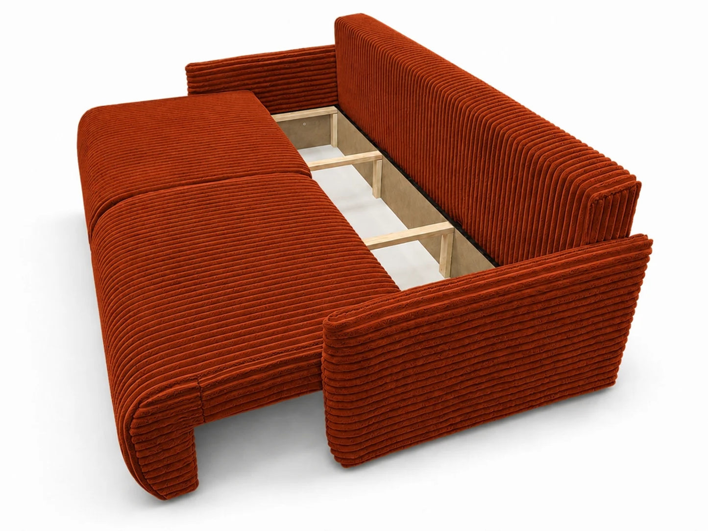 Sofa Lulu rozkładana z pojemnikiem na pościel – 220 cm