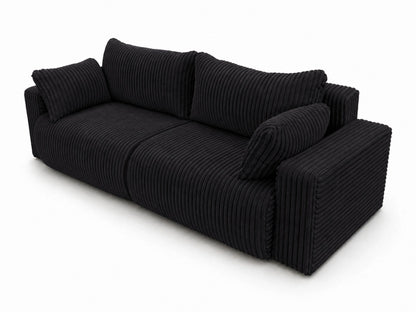 Sofa Lumo 3-osobowa wolnostojąca, gruby sztruks, pojemnik, funkcja spania