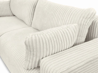 Sofa Lumo 3-osobowa wolnostojąca, gruby sztruks, pojemnik, funkcja spania