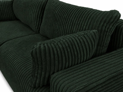 Sofa Lumo 3-osobowa wolnostojąca, gruby sztruks, pojemnik, funkcja spania