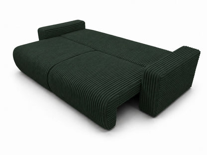 Sofa Lumo 3-osobowa wolnostojąca, gruby sztruks, pojemnik, funkcja spania