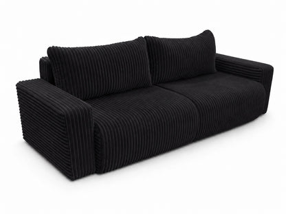 Sofa Lumo 3-osobowa wolnostojąca, gruby sztruks, pojemnik, funkcja spania