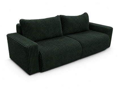 Sofa Lumo 3-osobowa wolnostojąca, gruby sztruks, pojemnik, funkcja spania