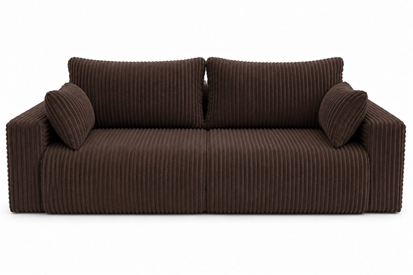 Sofa Lumo 3-osobowa wolnostojąca, gruby sztruks, pojemnik, funkcja spania