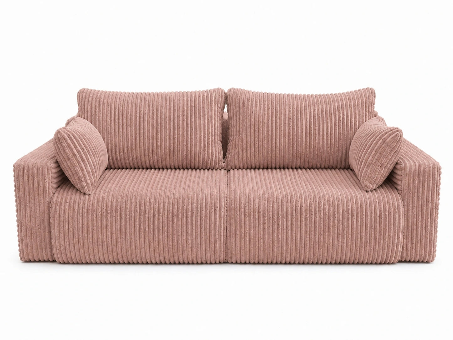 Sofa Lumo 3-osobowa wolnostojąca, gruby sztruks, pojemnik, funkcja spania