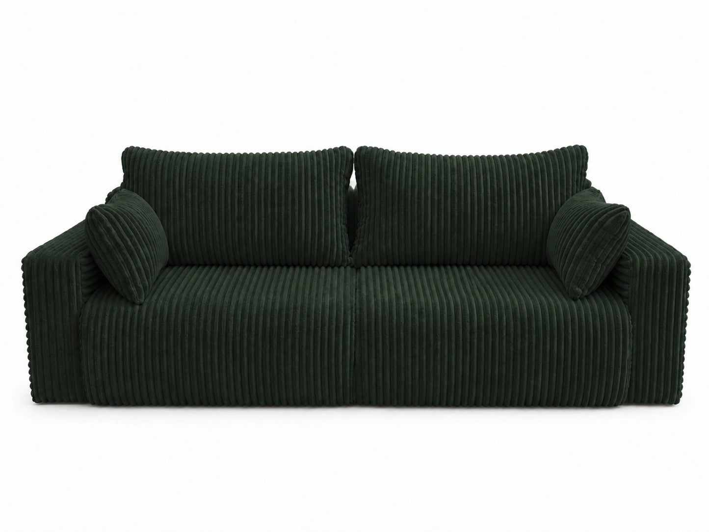 Sofa Lumo 3-osobowa wolnostojąca, gruby sztruks, pojemnik, funkcja spania