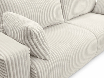 Sofa Lumo 3-osobowa wolnostojąca, gruby sztruks, pojemnik, funkcja spania