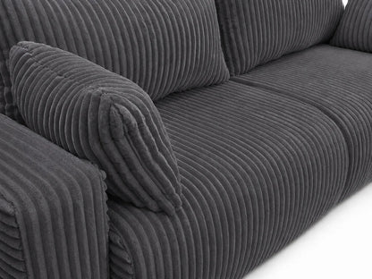 Sofa Lumo 3-osobowa wolnostojąca, gruby sztruks, pojemnik, funkcja spania