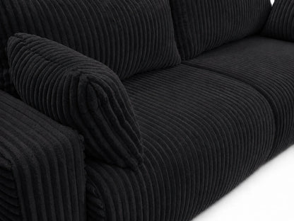 Sofa Lumo 3-osobowa wolnostojąca, gruby sztruks, pojemnik, funkcja spania