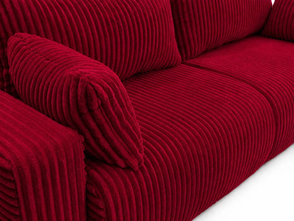 Sofa Lumo 3-osobowa wolnostojąca, gruby sztruks, pojemnik, funkcja spania