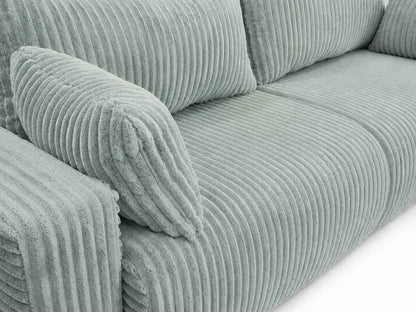 Sofa Lumo 3-osobowa wolnostojąca, gruby sztruks, pojemnik, funkcja spania