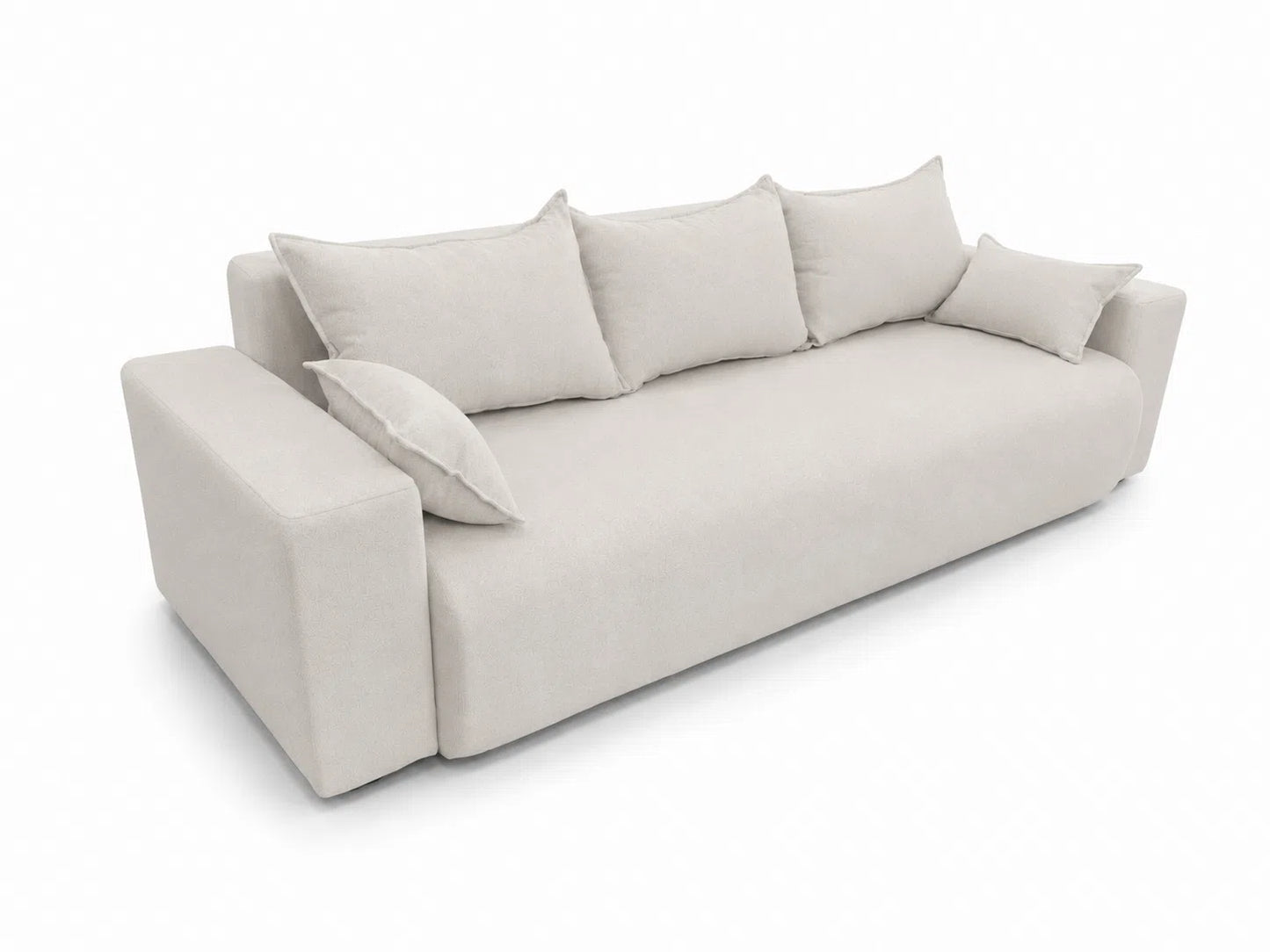 Sofa Nola– nowoczesna sofa rozkładana z pojemnikiem, tkanina łatwoczyszcząca Velo