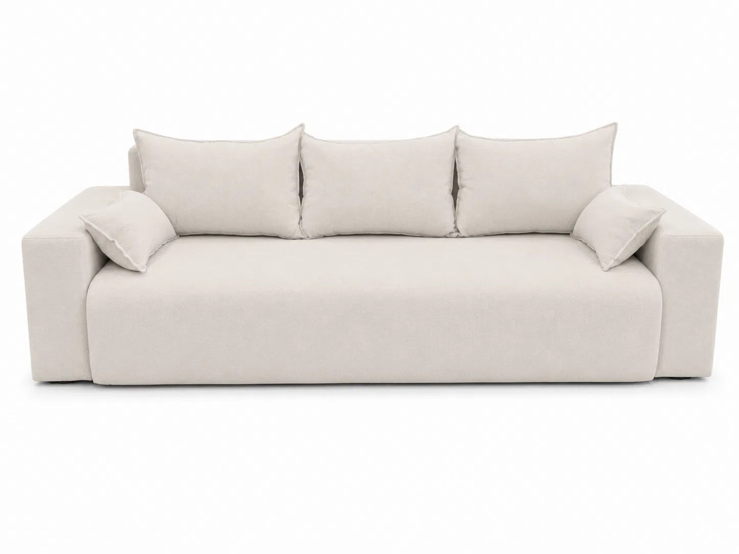 Sofa Nola– nowoczesna sofa rozkładana z pojemnikiem, tkanina łatwoczyszcząca Velo