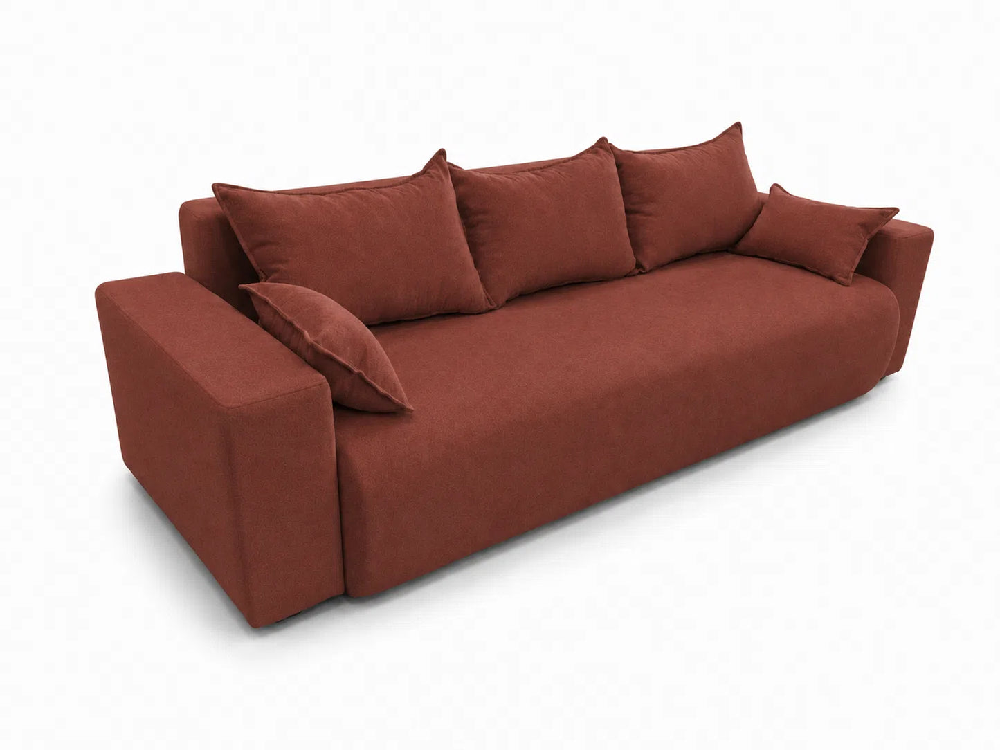 Sofa Nola– nowoczesna sofa rozkładana z pojemnikiem, tkanina łatwoczyszcząca Velo