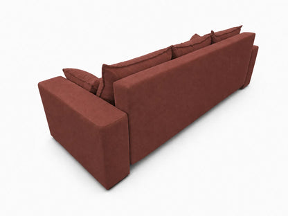 Sofa Nola– nowoczesna sofa rozkładana z pojemnikiem, tkanina łatwoczyszcząca Velo