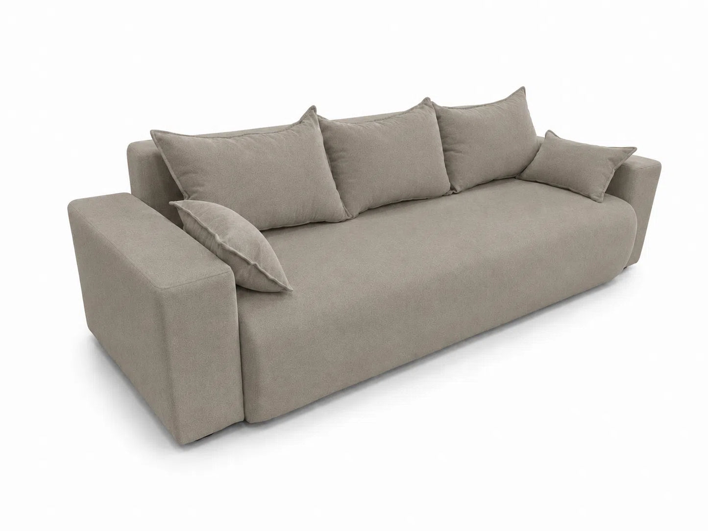 Sofa Nola– nowoczesna sofa rozkładana z pojemnikiem, tkanina łatwoczyszcząca Velo