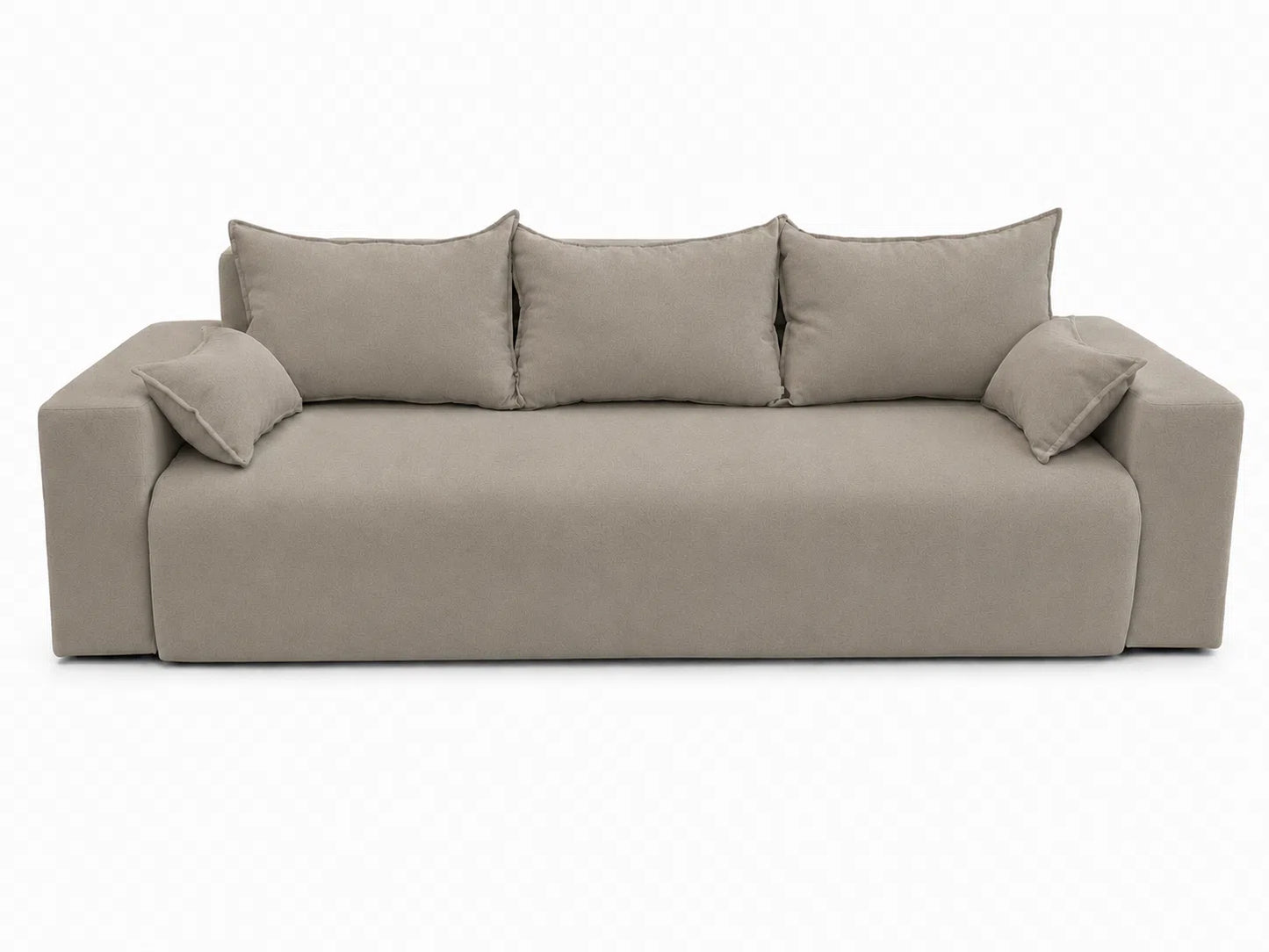 Sofa Nola– nowoczesna sofa rozkładana z pojemnikiem, tkanina łatwoczyszcząca Velo