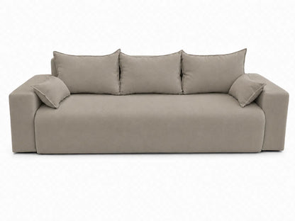 Sofa Nola– nowoczesna sofa rozkładana z pojemnikiem, tkanina łatwoczyszcząca Velo