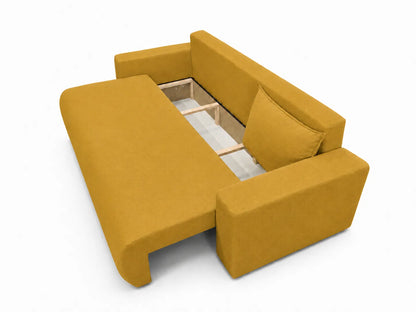 Sofa Nola– nowoczesna sofa rozkładana z pojemnikiem, tkanina łatwoczyszcząca Velo