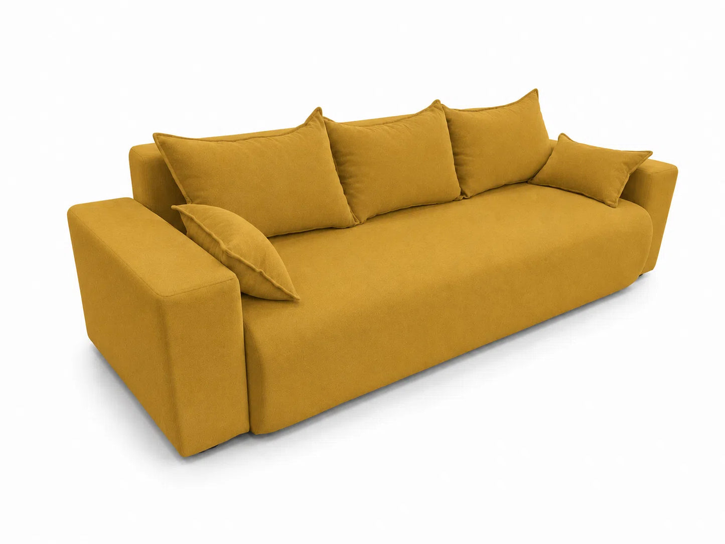 Sofa Nola– nowoczesna sofa rozkładana z pojemnikiem, tkanina łatwoczyszcząca Velo