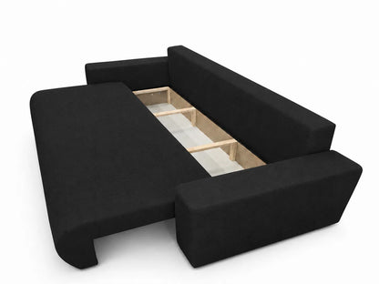 Sofa Nola– nowoczesna sofa rozkładana z pojemnikiem, tkanina łatwoczyszcząca Velo