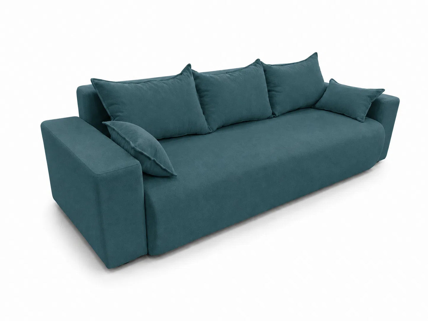 Sofa Nola– nowoczesna sofa rozkładana z pojemnikiem, tkanina łatwoczyszcząca Velo
