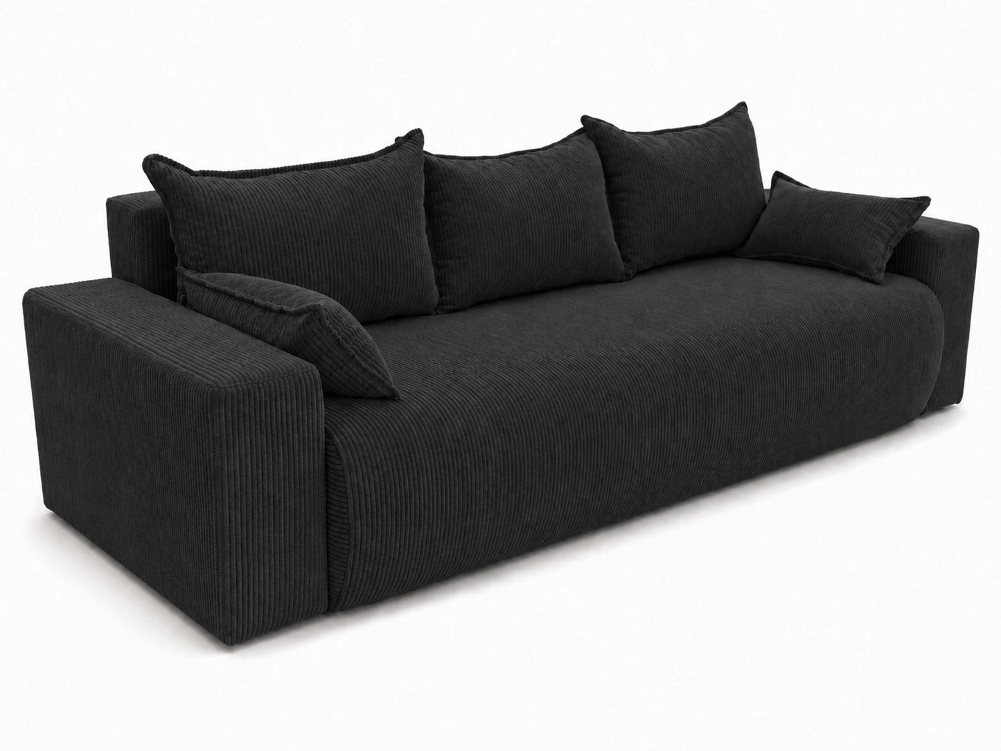 Sofa Nola – nowoczesna sofa rozkładana 3-osobowa, tkanina sztruksowa Poso