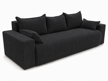 Sofa Nola – nowoczesna sofa rozkładana 3-osobowa, tkanina sztruksowa Poso