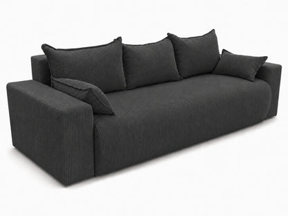 Sofa Nola – nowoczesna sofa rozkładana 3-osobowa, tkanina sztruksowa Poso