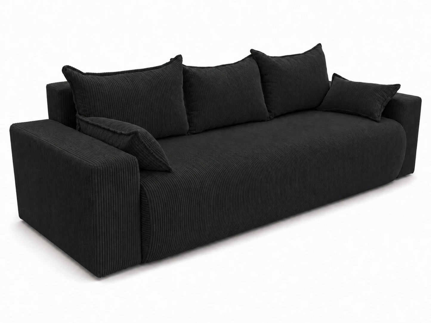 Sofa Nola – nowoczesna sofa rozkładana 3-osobowa, tkanina sztruksowa Poso