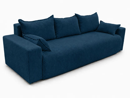 Sofa Nola – nowoczesna sofa rozkładana 3-osobowa, tkanina sztruksowa Poso