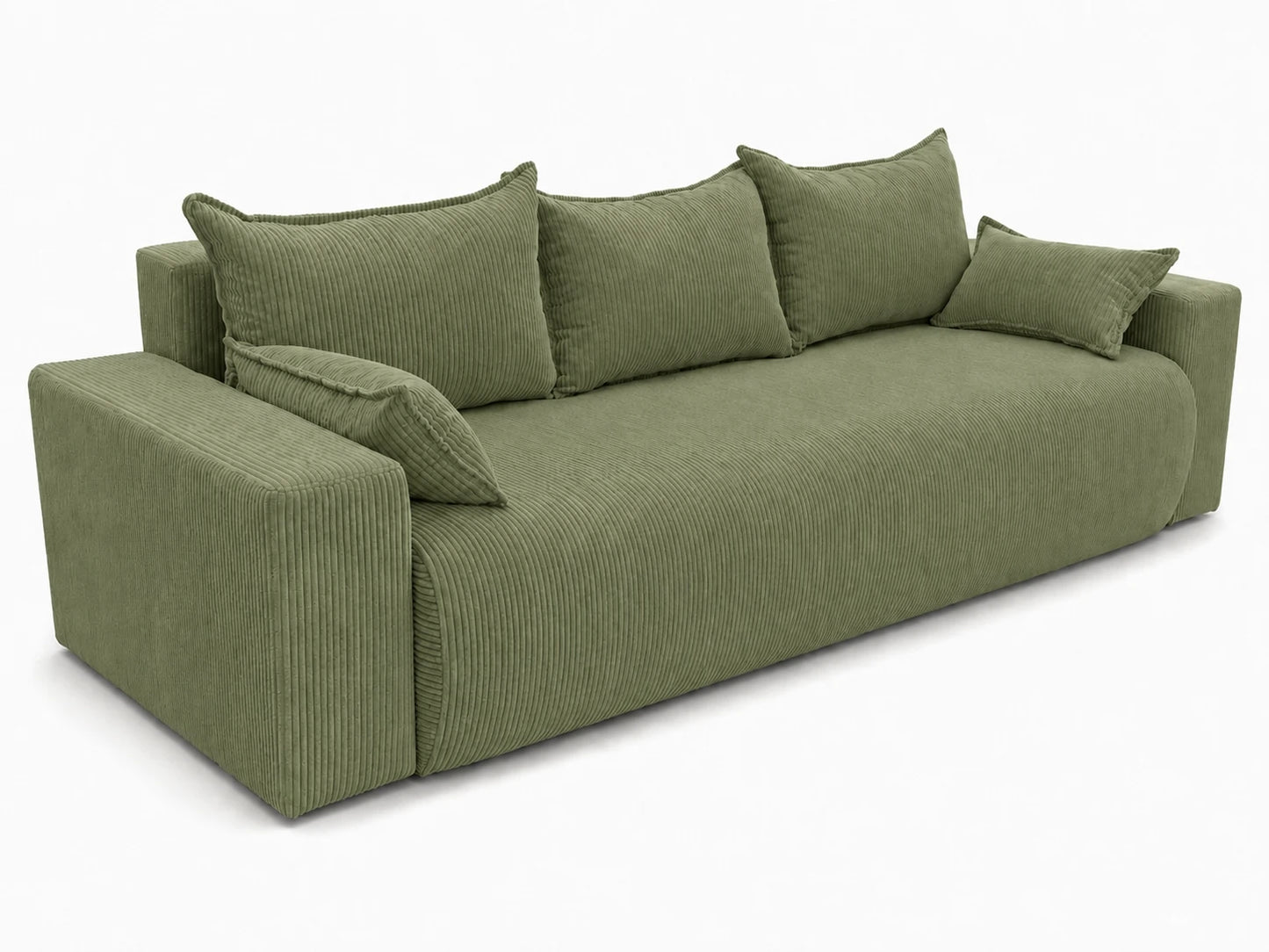 Sofa Nola – nowoczesna sofa rozkładana 3-osobowa, tkanina sztruksowa Poso