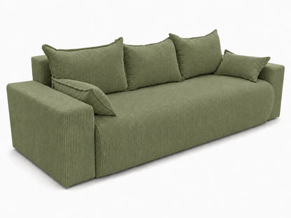 Sofa Nola – nowoczesna sofa rozkładana 3-osobowa, tkanina sztruksowa Poso